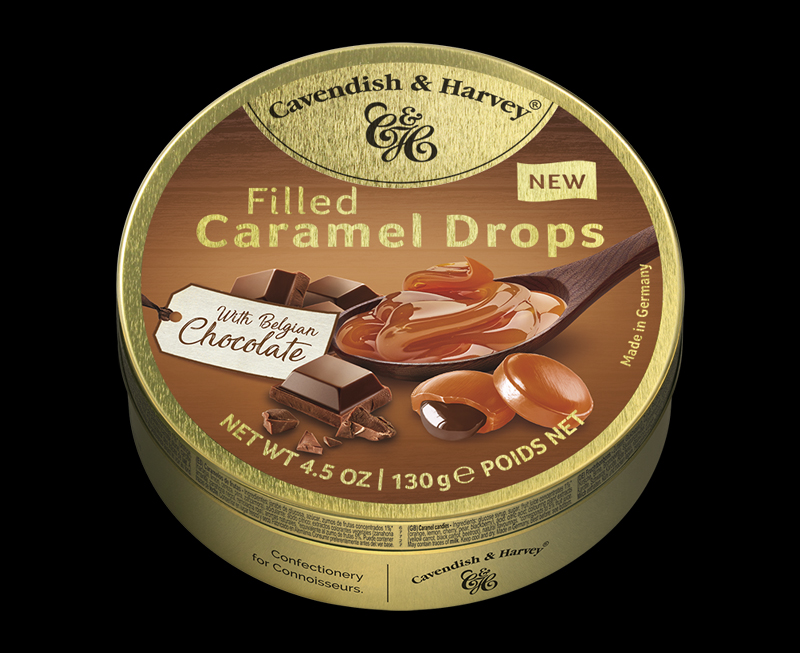 Caramel Drops filled with Belgian chocolate, 130g