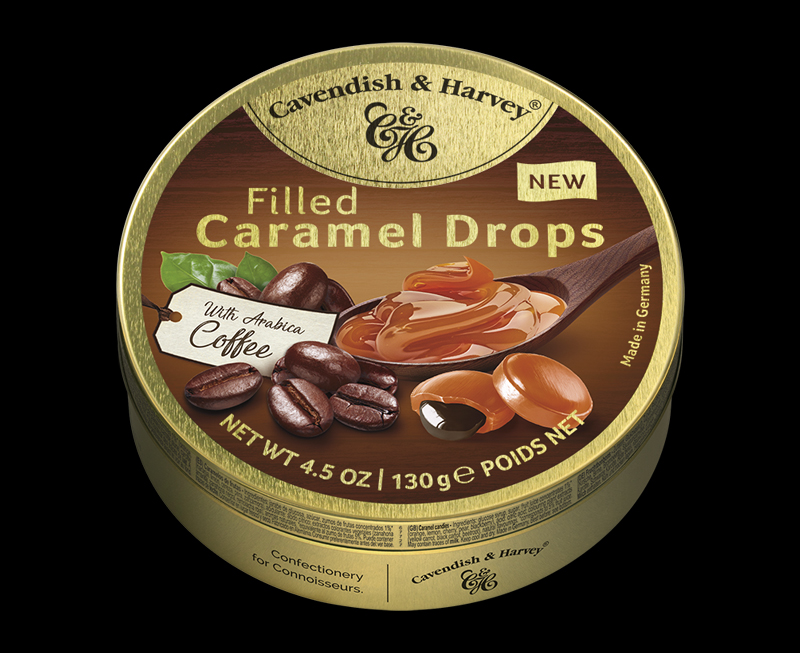 Caramel Drops Filled with Arabica Coffee, 130g